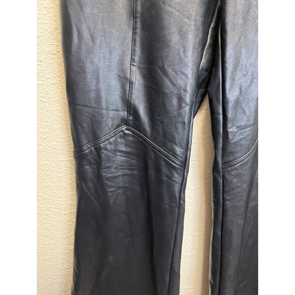 Black Faux Leather Flared Pants By Forever 21 Size L - Picture 6 of 6